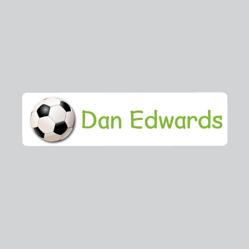 25 x Personalised Iron-on Name Labels - Football