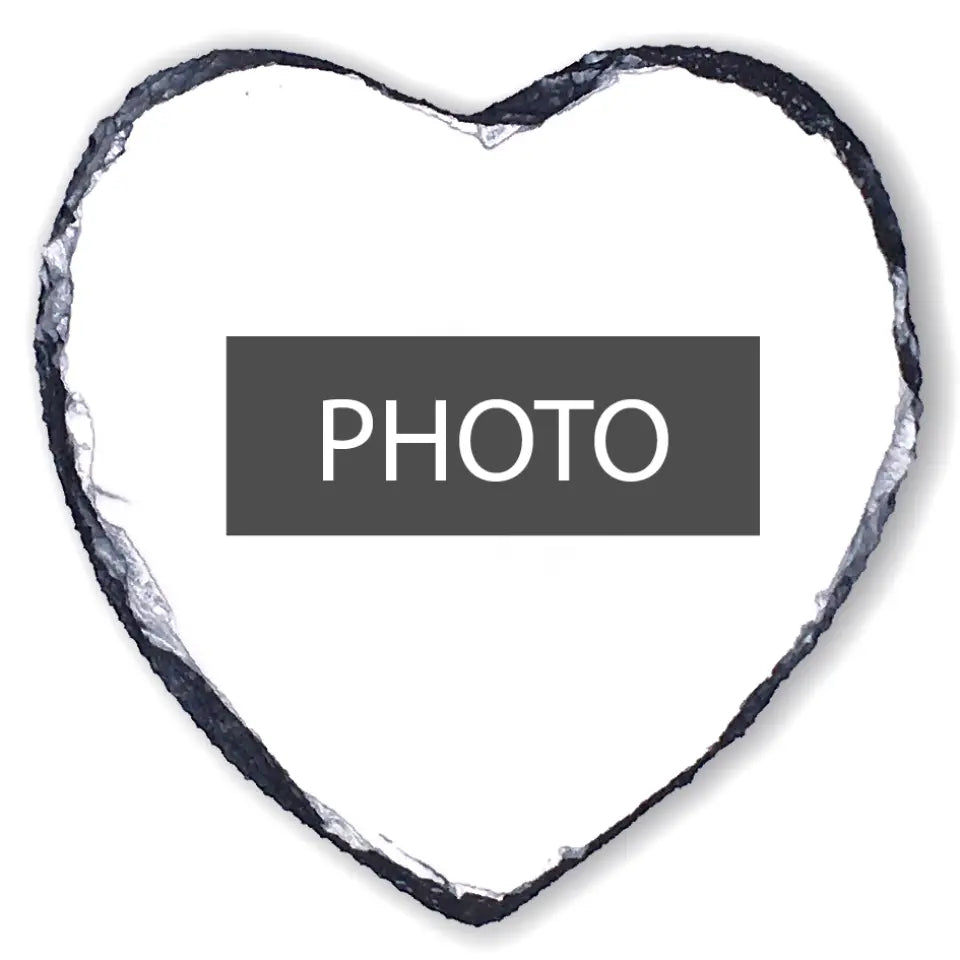 Personalised Photo Slate - Heart Shaped Buy 1