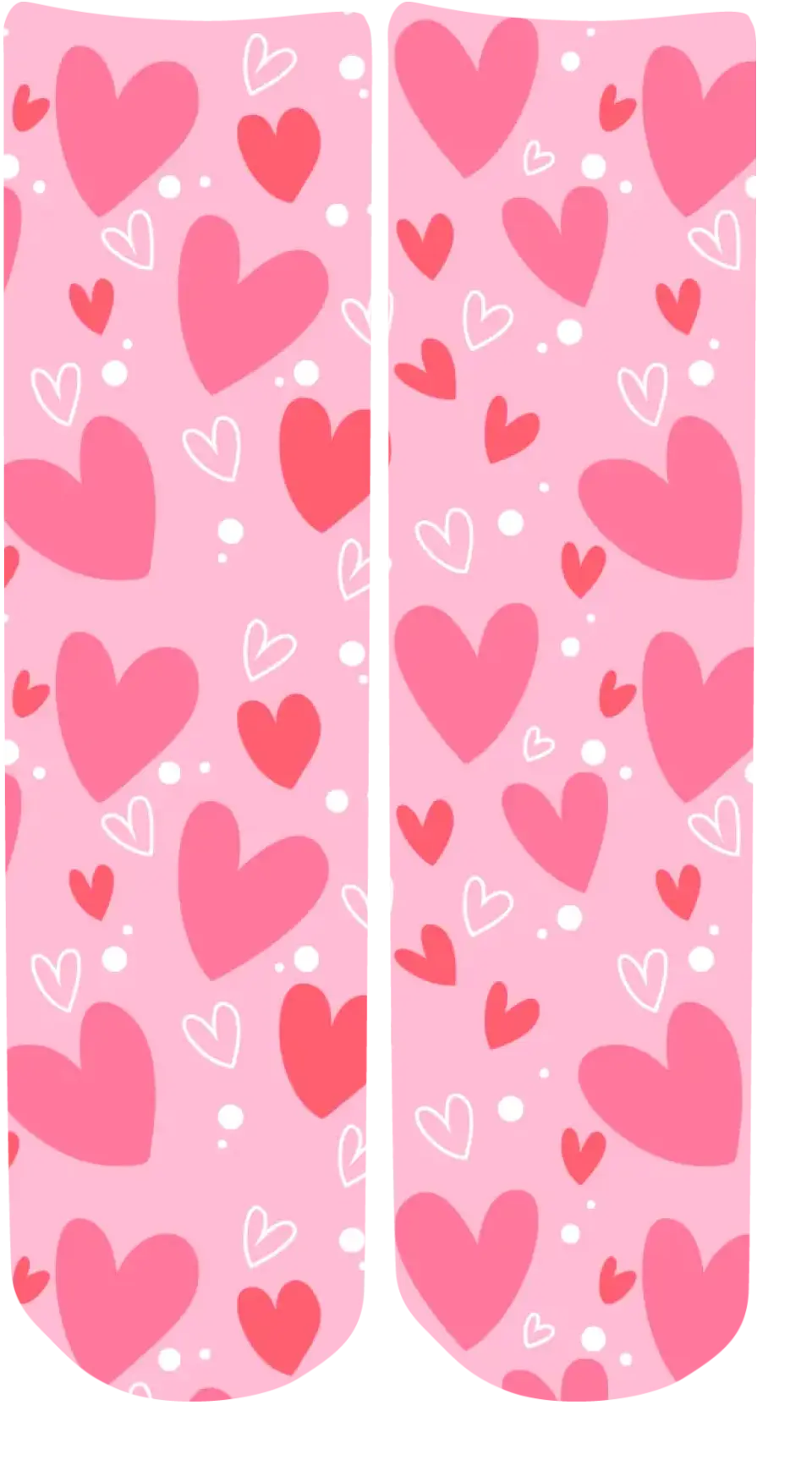 Personalised Valentine Face Socks - V02 Pink Hearts