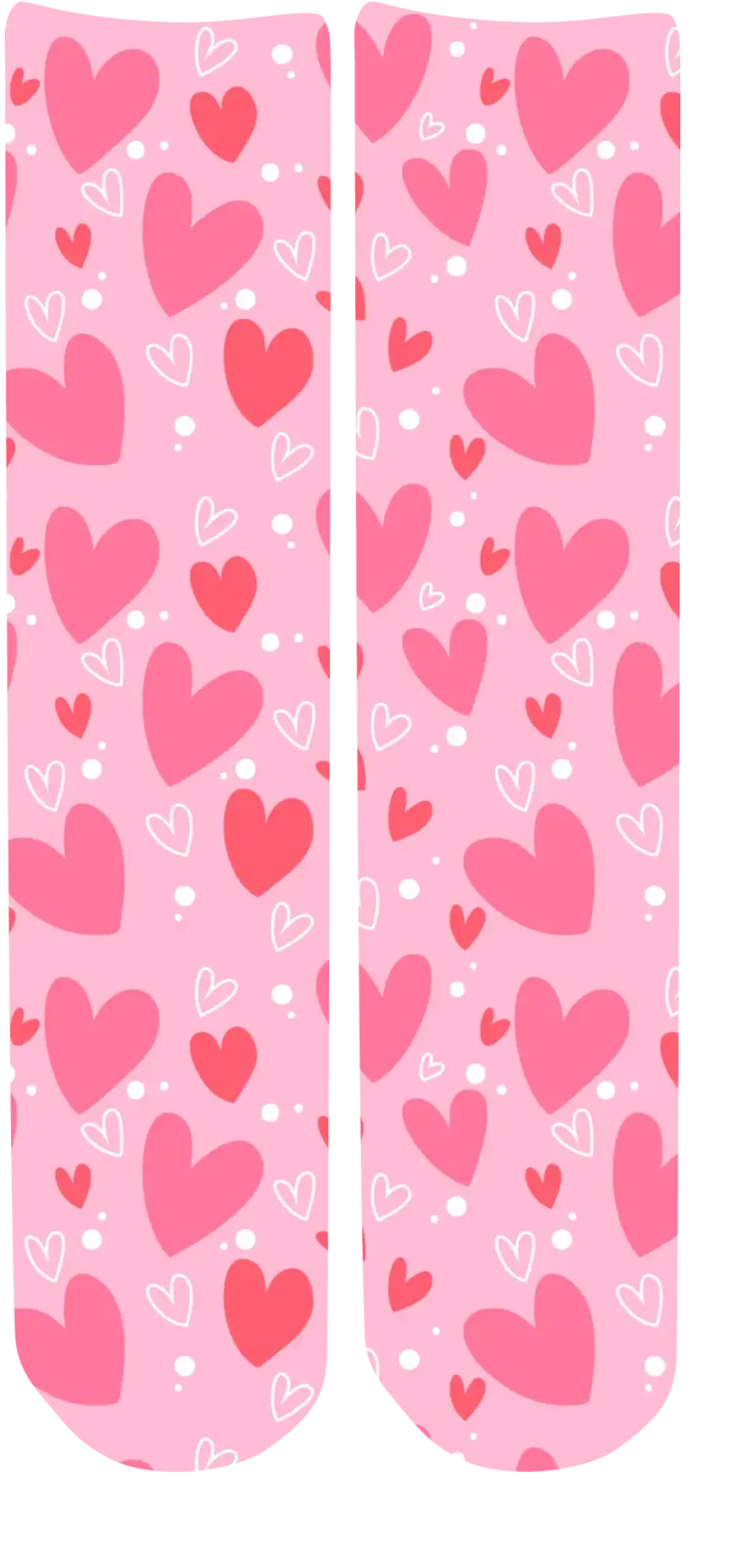 Personalised Valentine Face Socks - V02 Pink Hearts