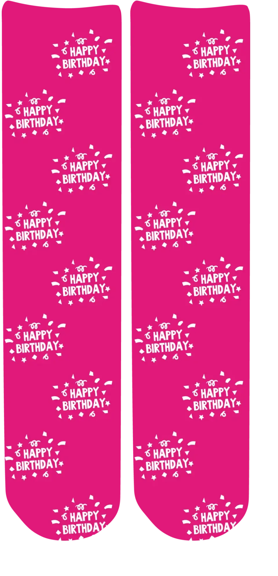 Personalised Face Socks - Happy Birthday Dark Pink