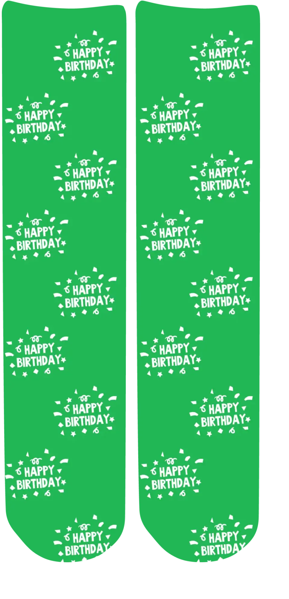 Personalised Face Socks - Happy Birthday Green