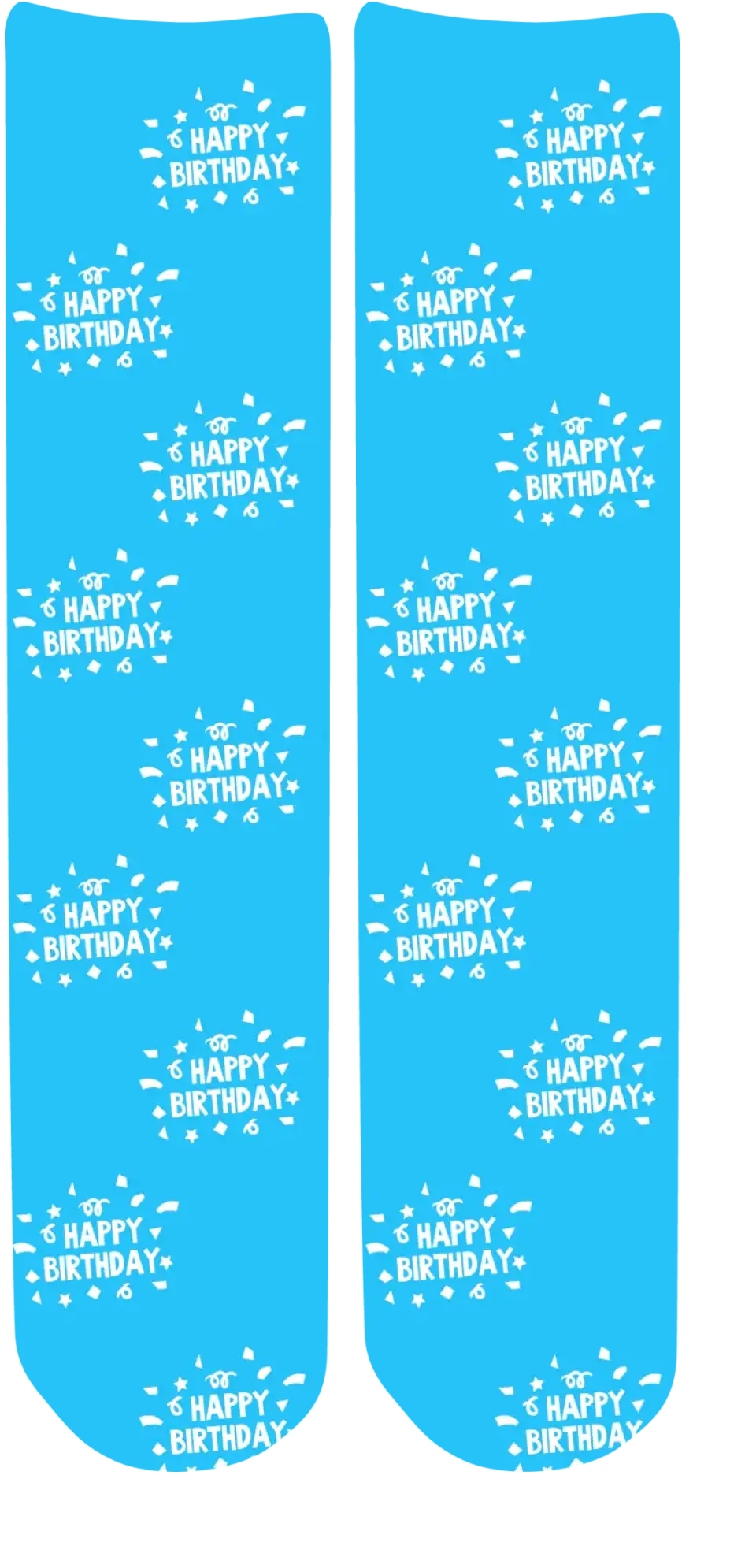 Personalised Face Socks - Happy Birthday Light Blue