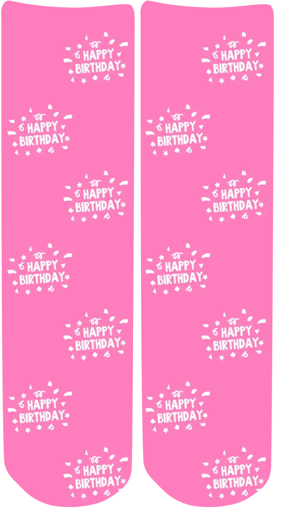 Personalised Face Socks - Happy Birthday Light Pink