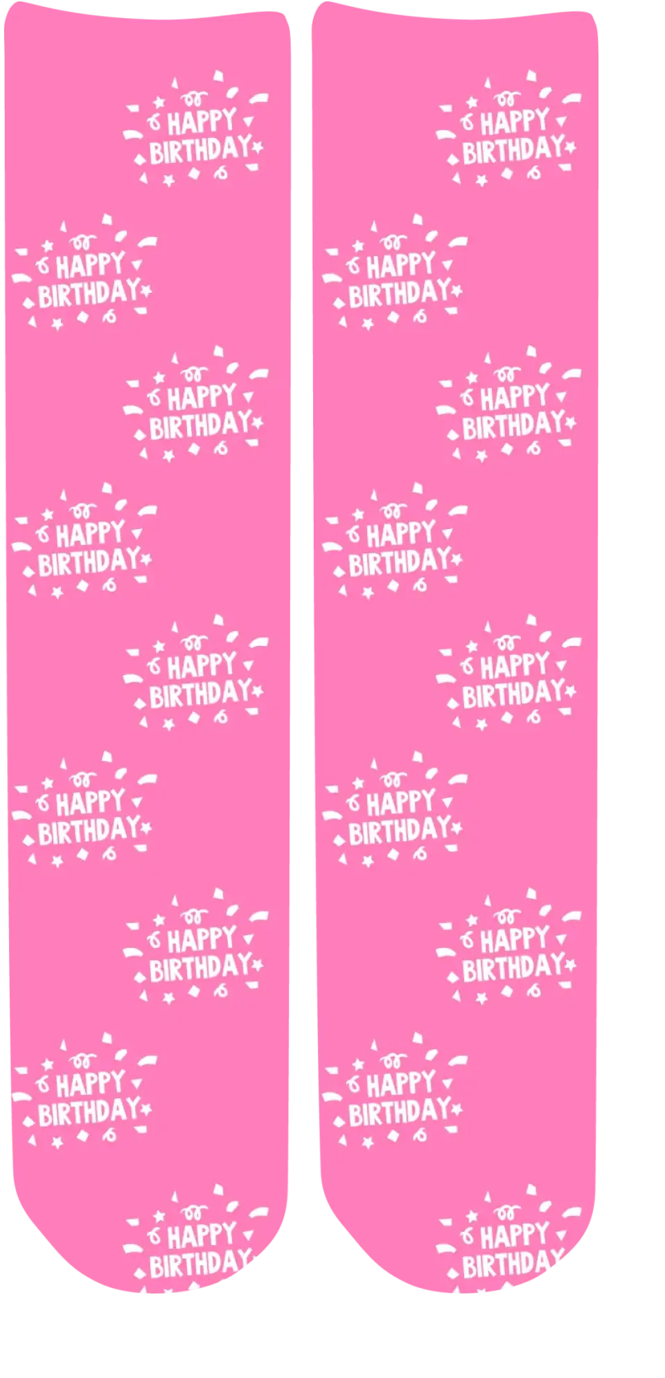 Personalised Face Socks - Happy Birthday Light Pink