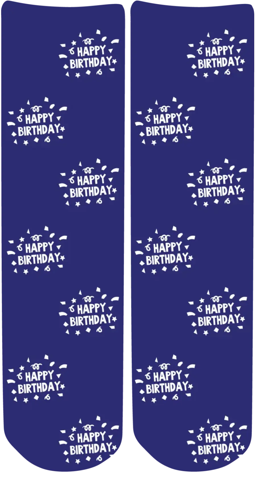 Personalised Face Socks - Happy Birthday Dark Blue
