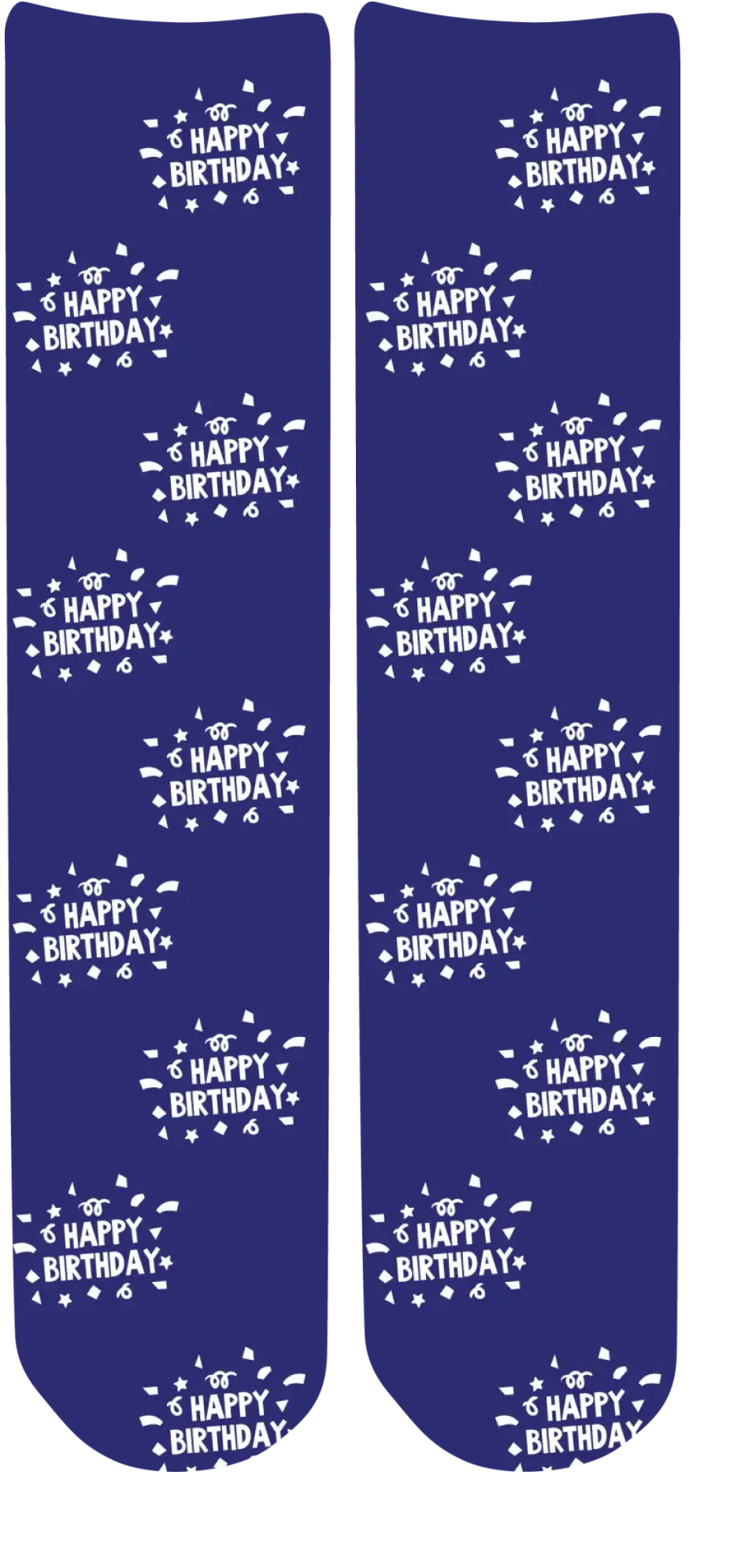Personalised Face Socks - Happy Birthday Dark Blue