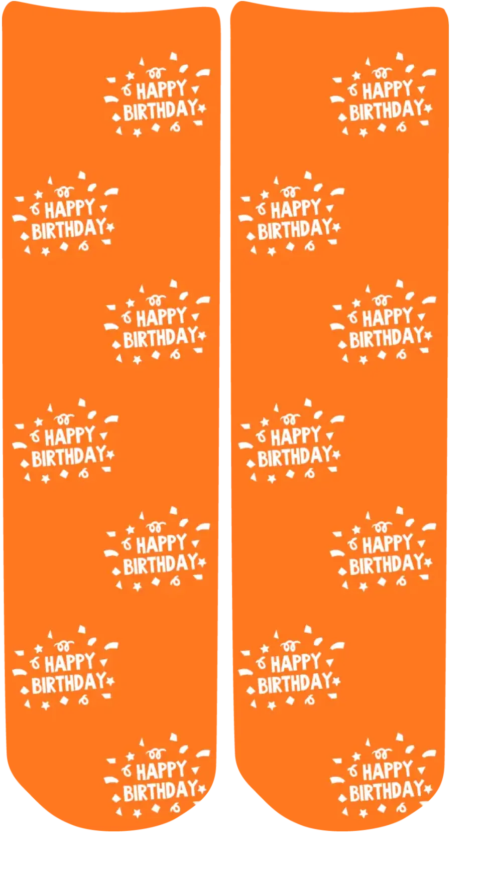 Personalised Face Socks - Happy Birthday Orange