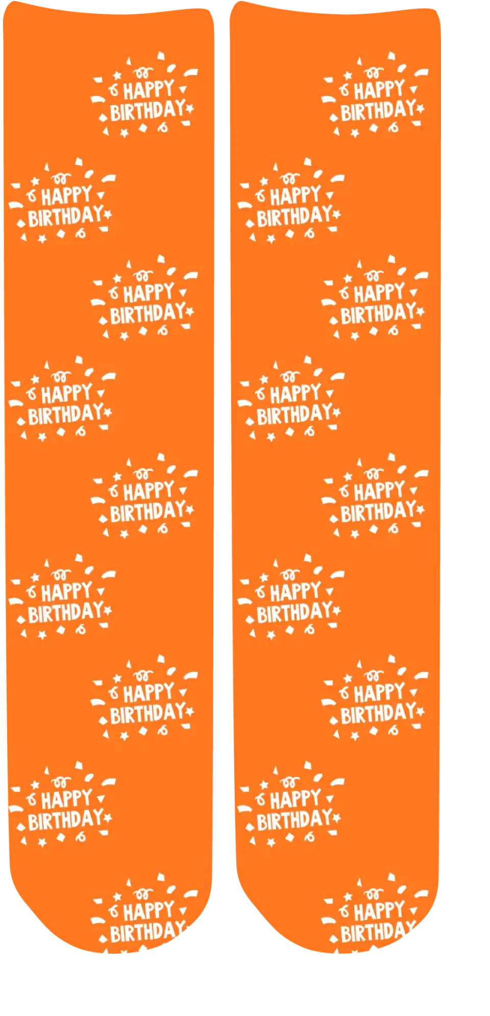 Personalised Face Socks - Happy Birthday Orange