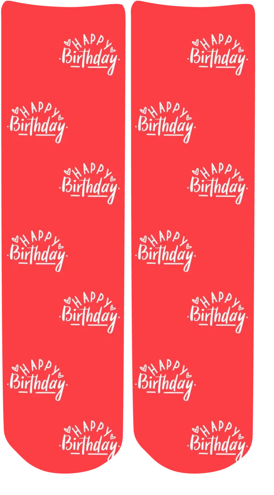 Personalised Face Socks - Happy Birthday Red