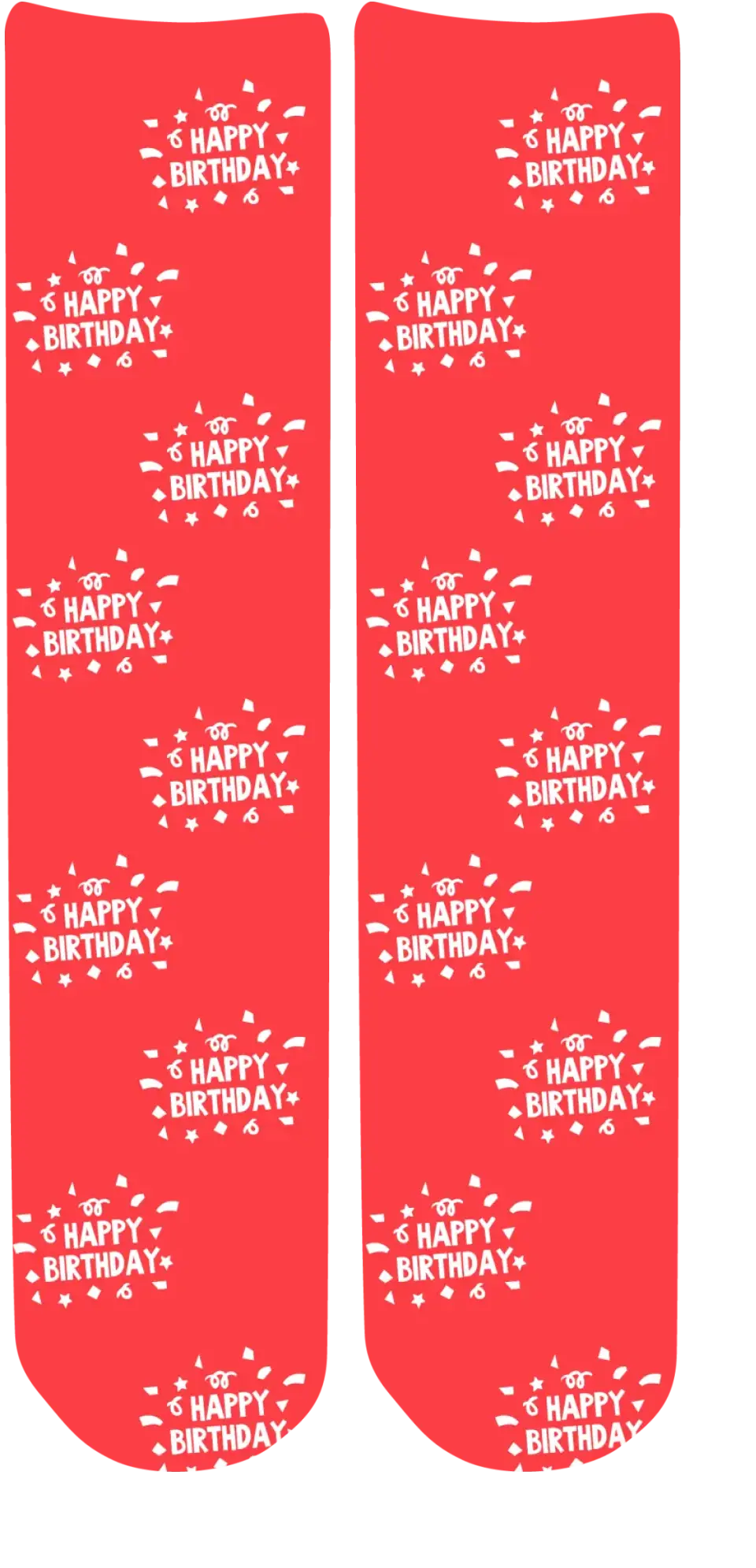 Personalised Face Socks - Happy Birthday Red