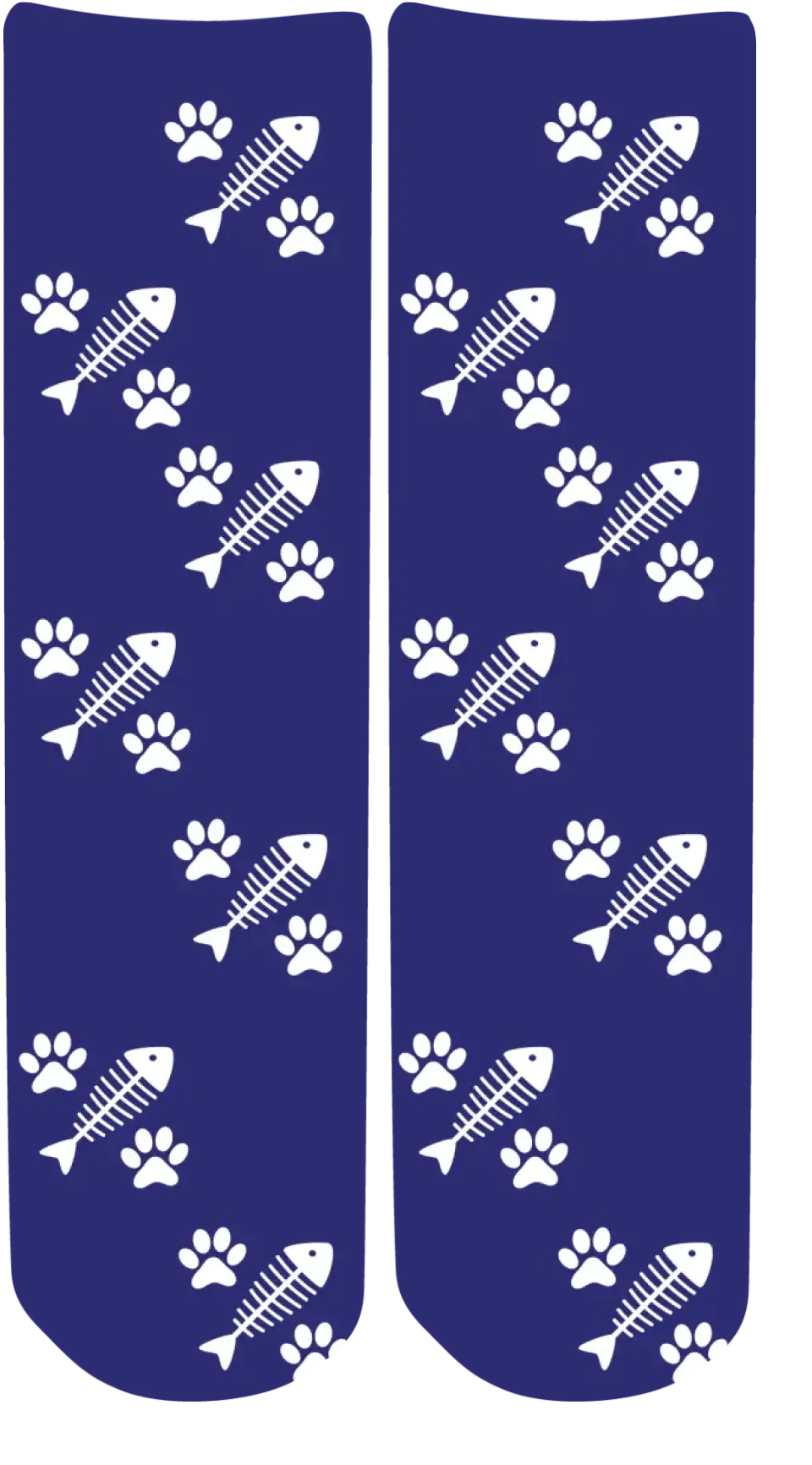 Personalised Face Socks - Pet Navy Blue (CPawPattern)