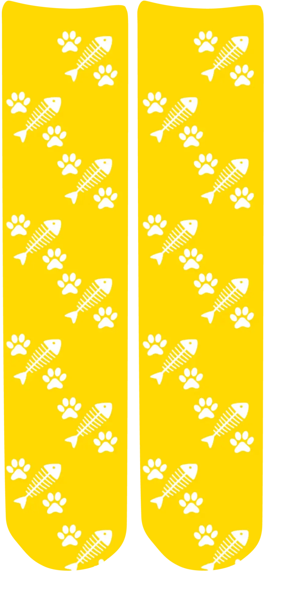 Personalised Face Socks - Pet Yellow (CPawPattern)