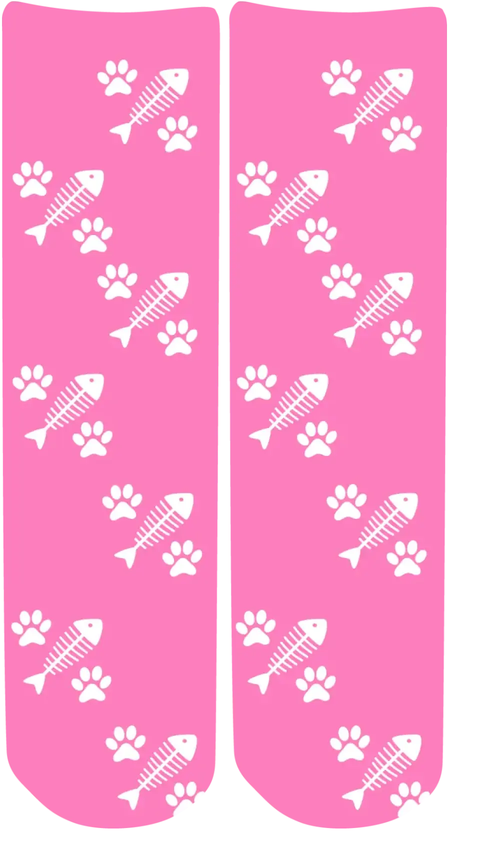 Personalised Face Socks - Pet Light Pink (CPawPattern)