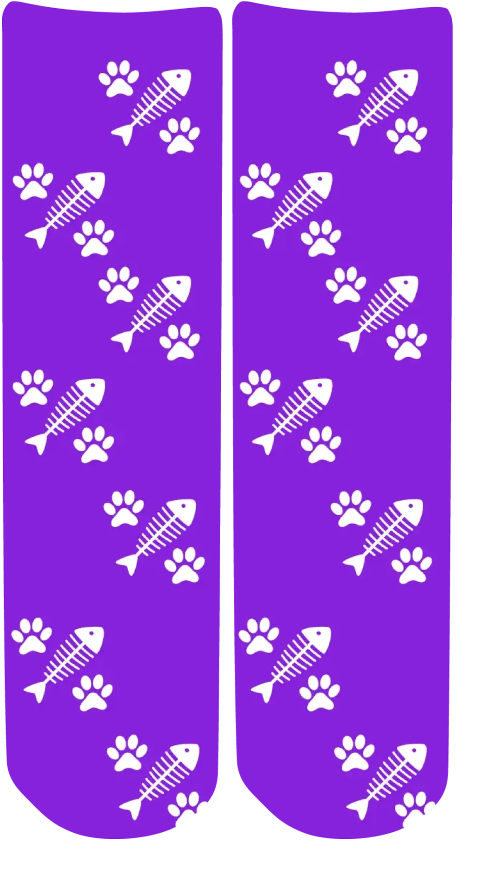 Personalised Face Socks - Pet Purple (CPawPattern)