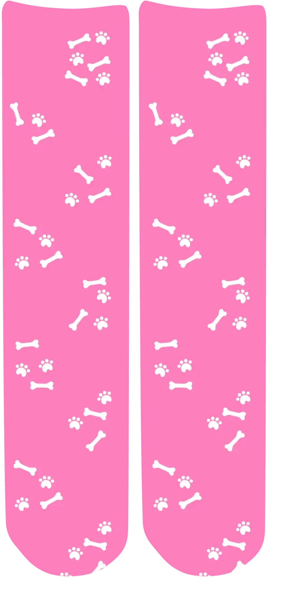 Personalised Face Socks - Pet Light Pink (DBonePattern)
