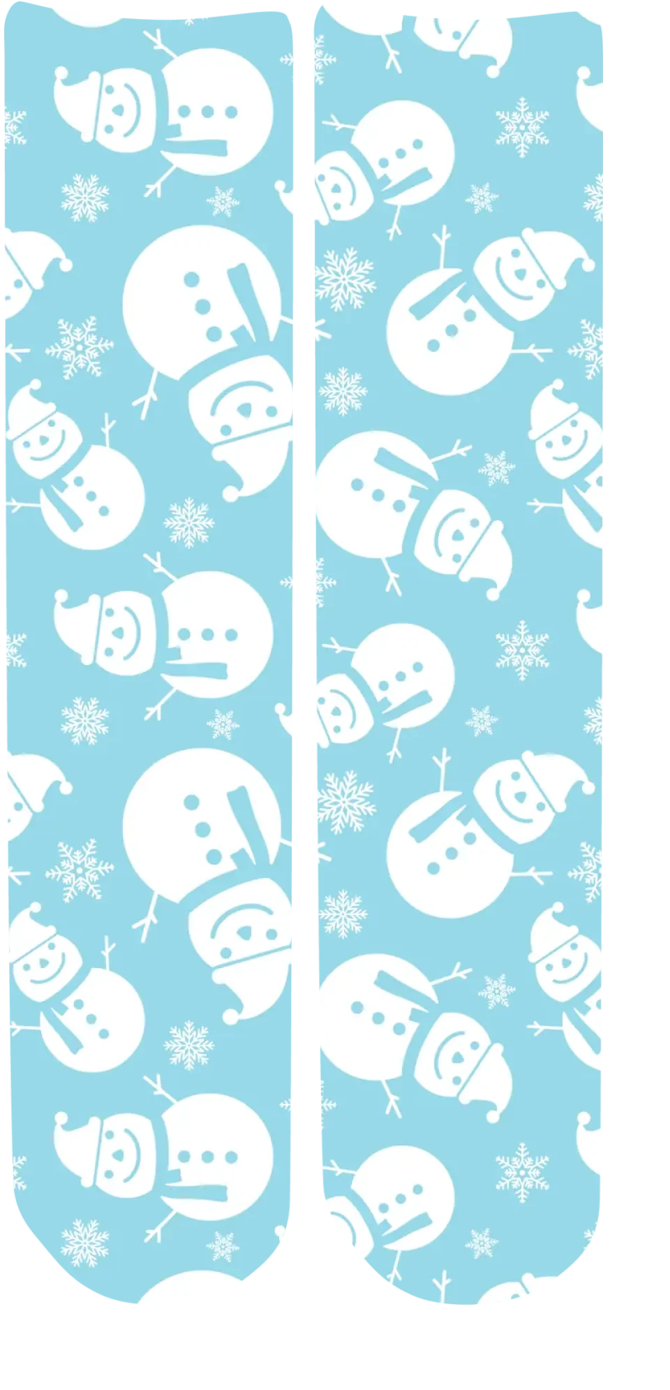 Personalised Christmas Face Socks - Snowman (BlueBG)