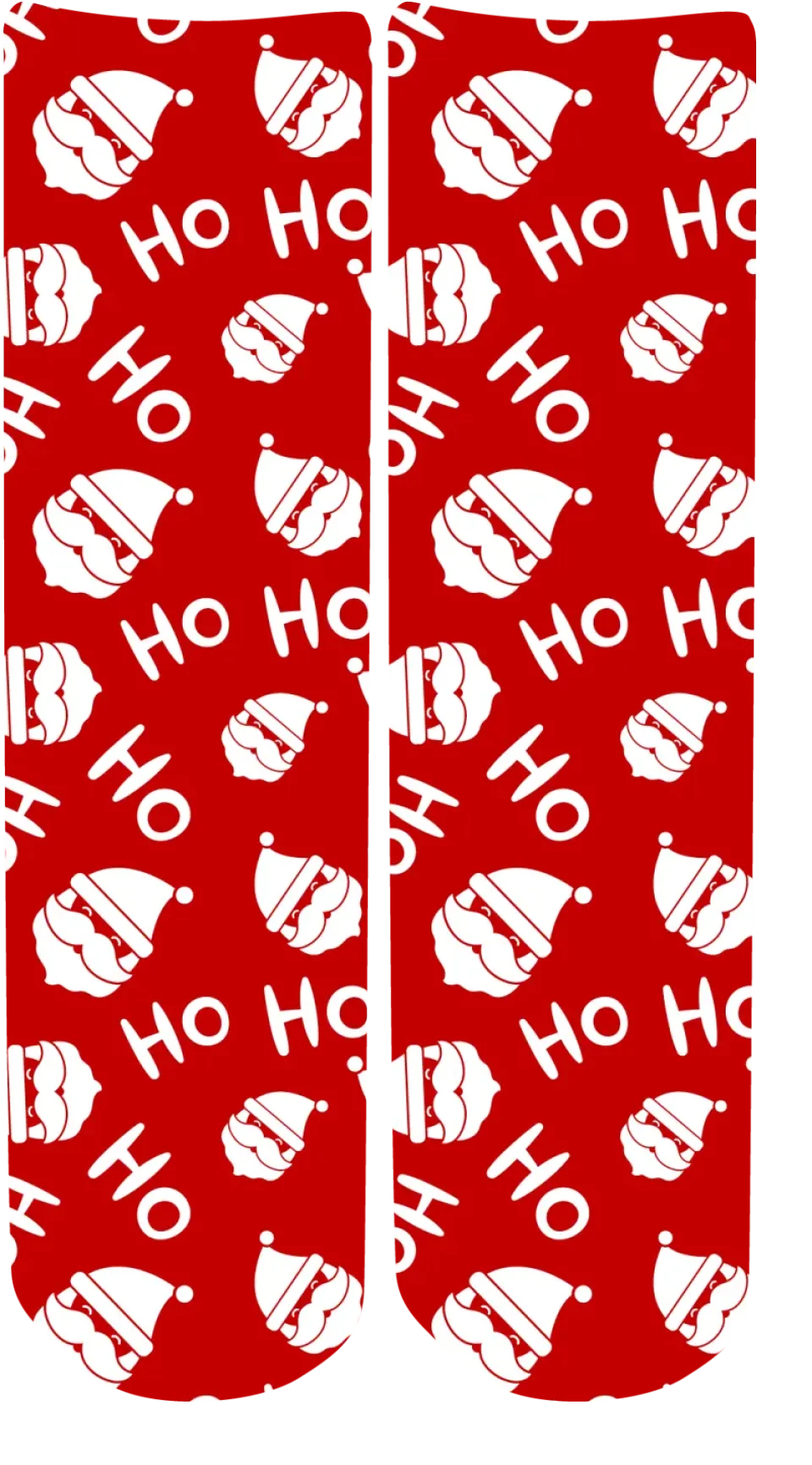 Personalised Christmas Face Socks - HoHoHo (Rwhite_BK1)