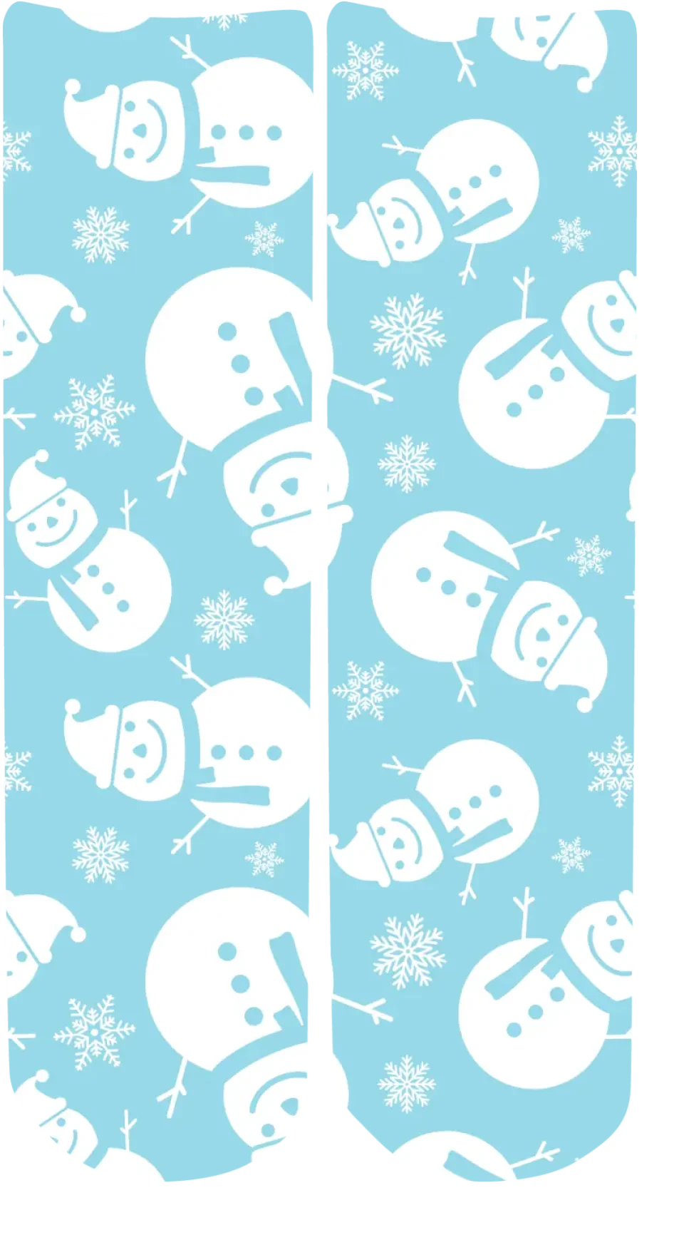 Personalised Christmas Face Socks - Snowman (BlueBG)