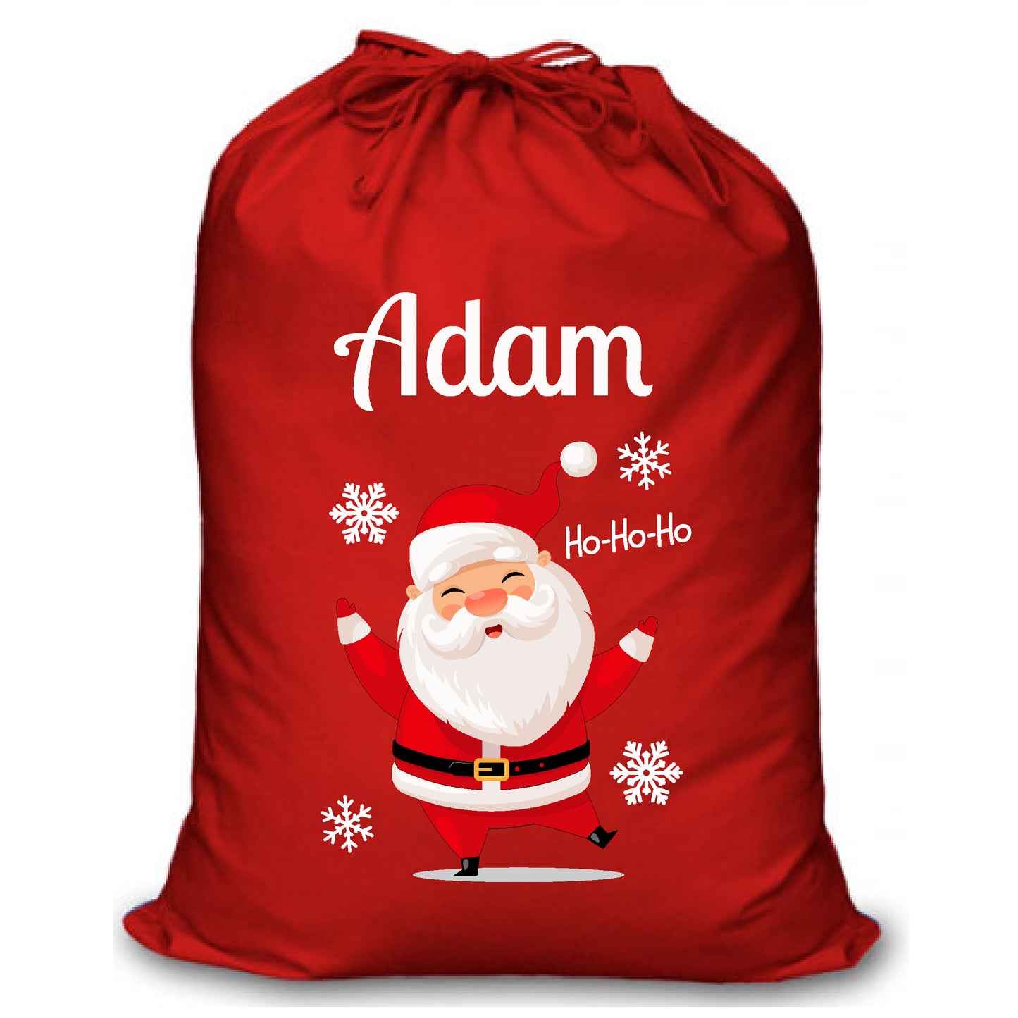 Personalised Red Christmas Santa Sack - Santa (SnowFLK)