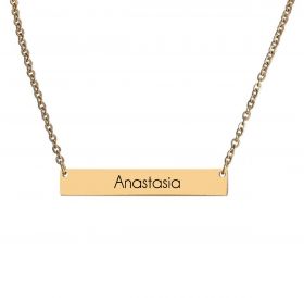 Personalised Name Pendant Necklace - Gold Coloured