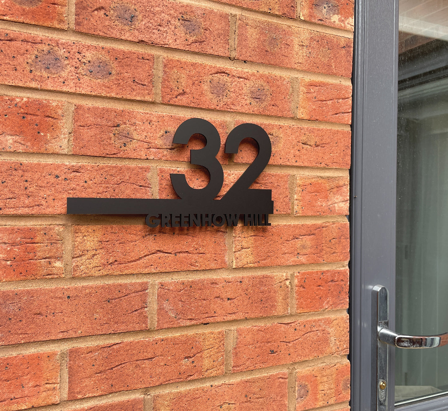 Personalised Acrylic Laser Cut Door Sign - Black (Ely)