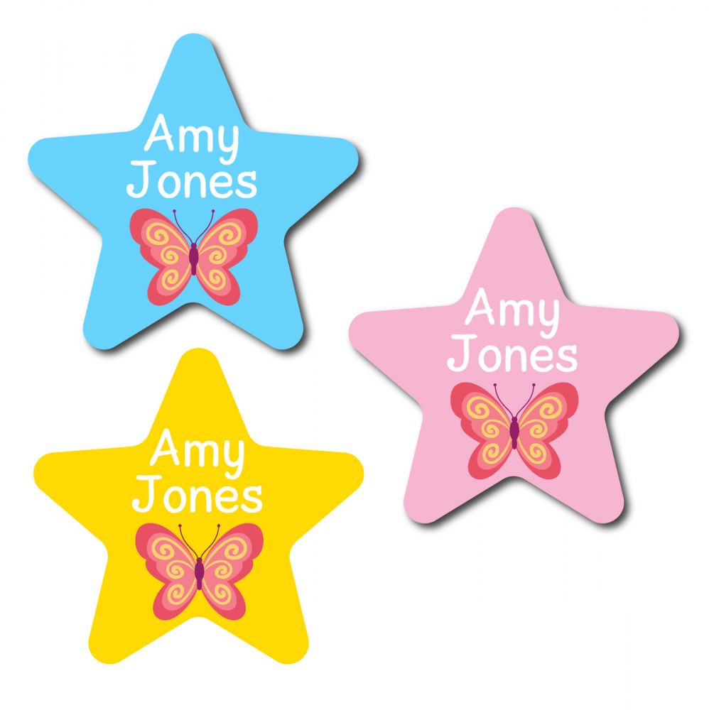 30 Star Butterfly Name Labels
