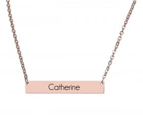 Personalised Name Pendant Necklace - Rose Gold Coloured