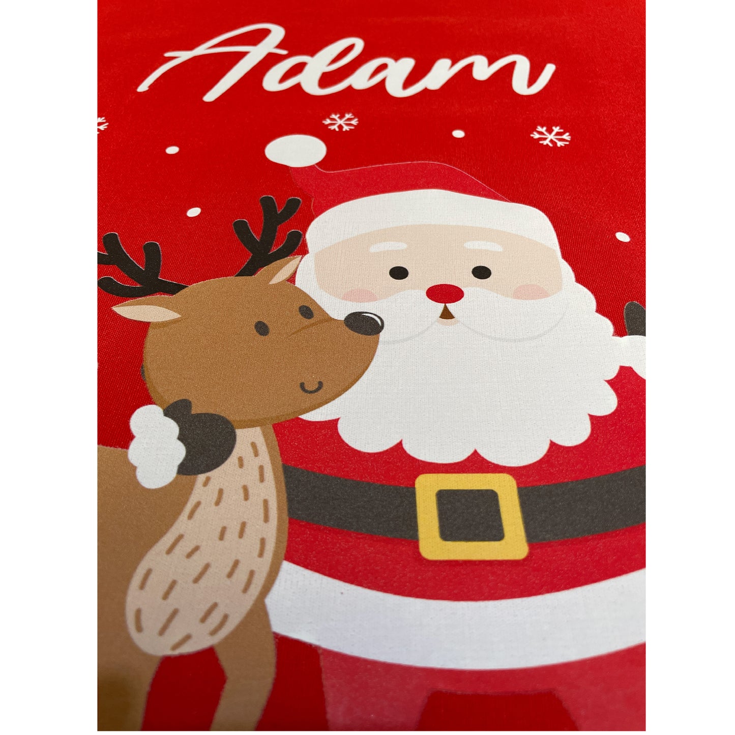 Personalised Red Christmas Santa Sack - Snowman