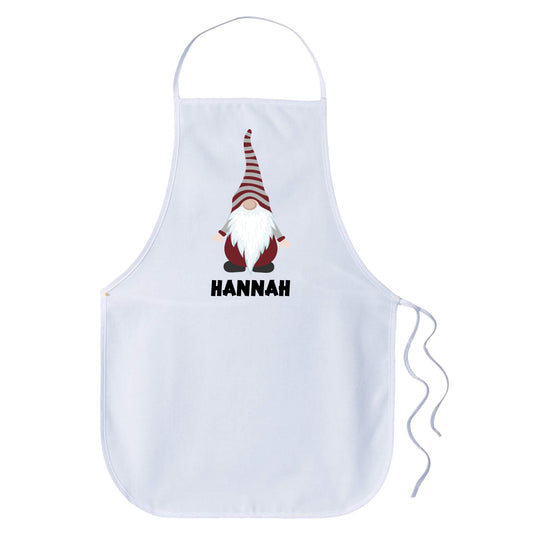 Children Christmas Personalised Name Apron - Gonk (D_3)