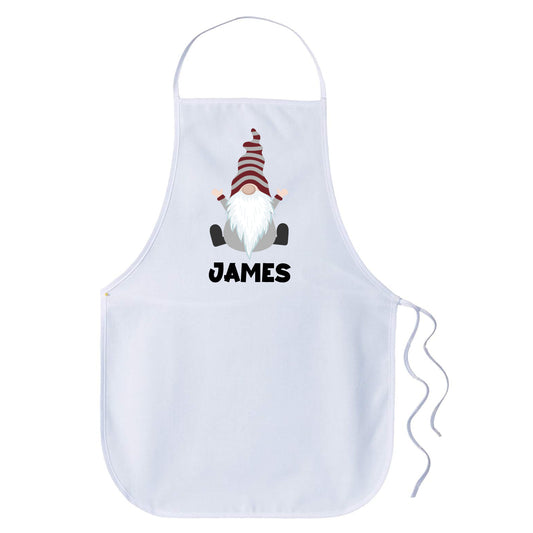 Children Christmas Personalised Name Apron - Gonk (D_2)