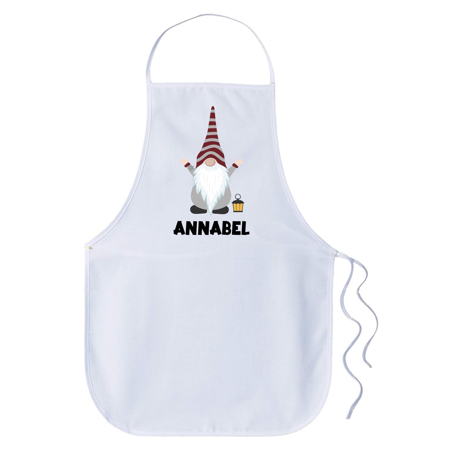 Children Christmas Personalised Name Apron - Gonk (D_1)