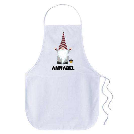 Children Christmas Personalised Name Apron - Gonk (D_1)