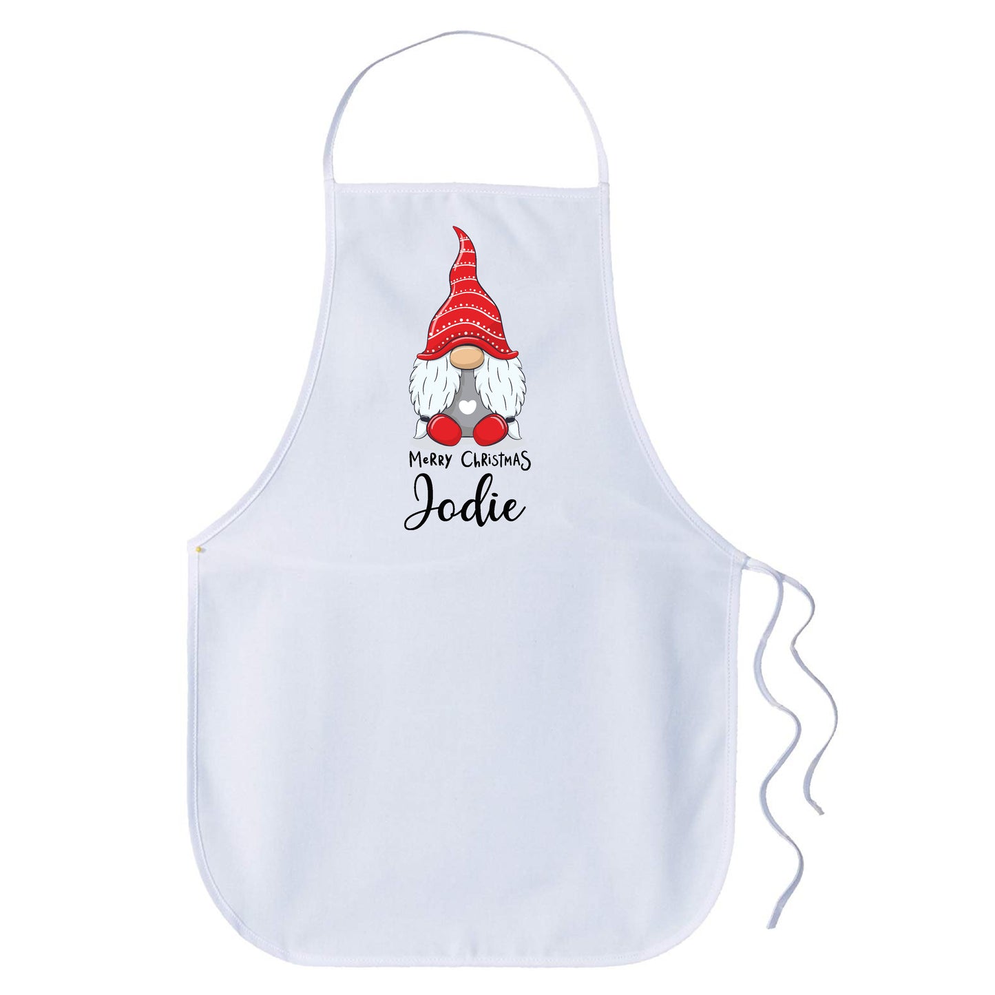 Children Christmas Personalised Name Apron - Gnome (HeartST)