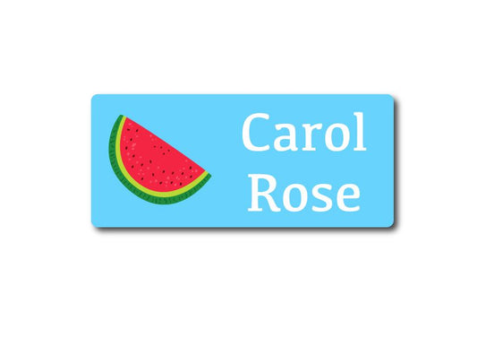 Watermelon Rectangle Name Label