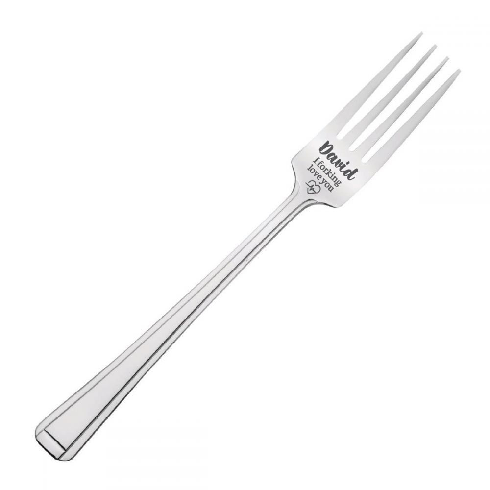 Personalised 'Name' Stainless Steel Fork - Mangia mangia