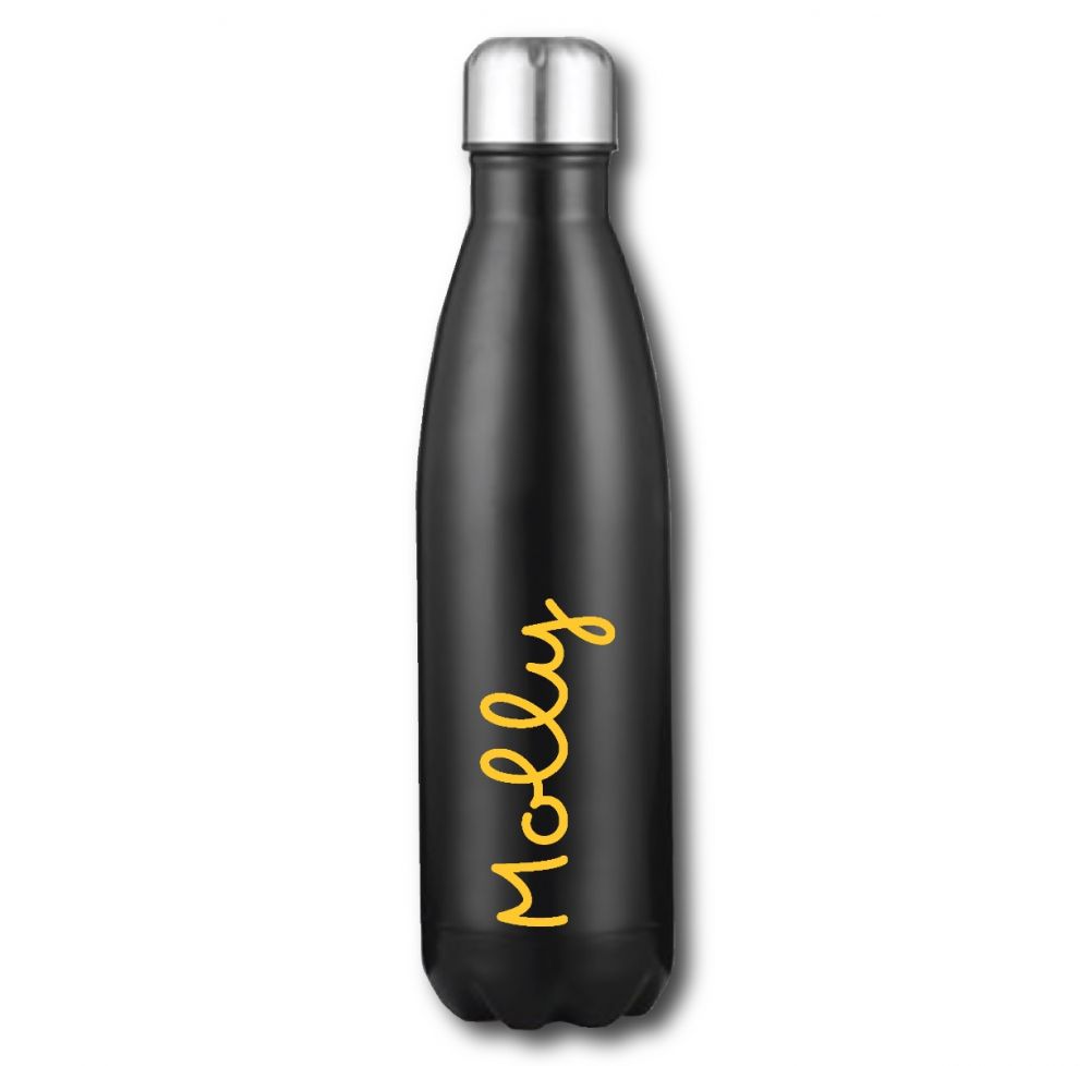 Personalised Name Thermal Water Bottle - Yellow