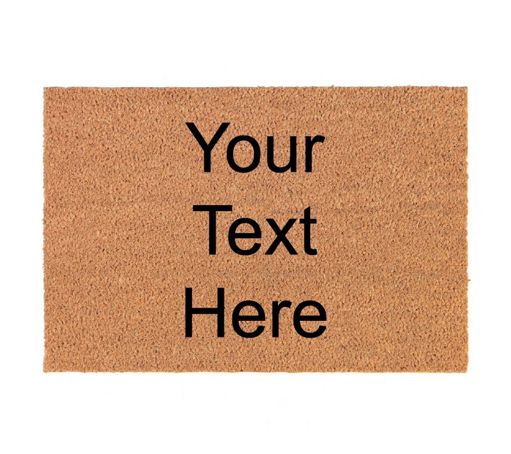 Personalised Coir Door Mat - Your Text Here